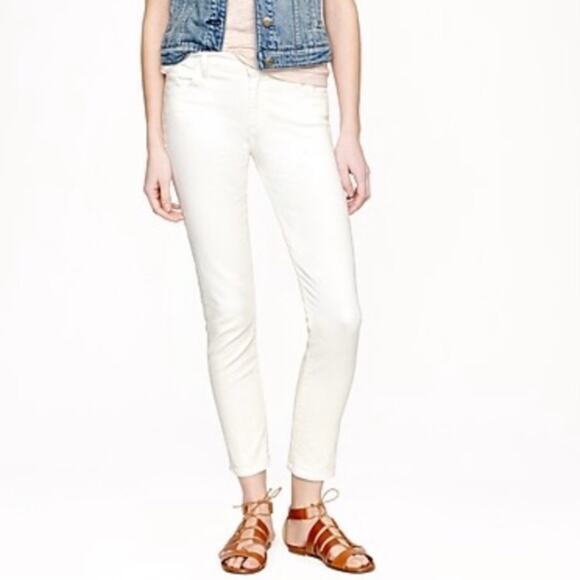 Goldsign by J Crew Straight Leg Ivory Cream Denim Jeans Size 28 - Picture 8 of 8